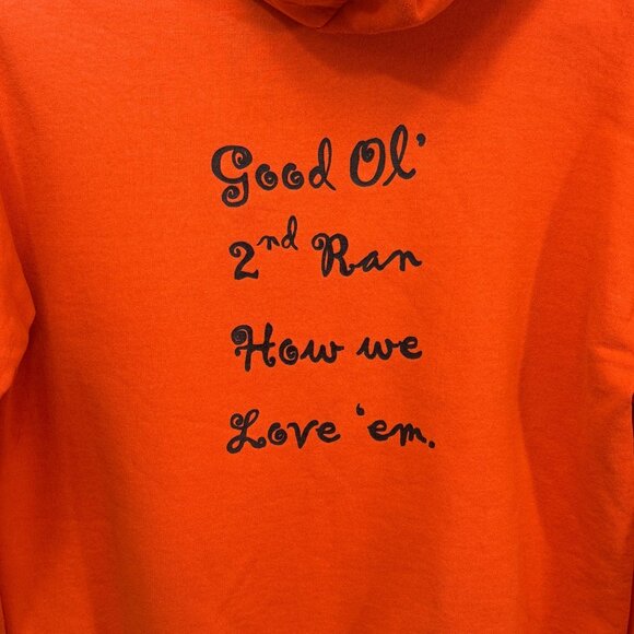 Gildan Bluffton University Orange Hoodie Medium Snoopy Peanuts Graphic Pullover - Picture 6 of 8